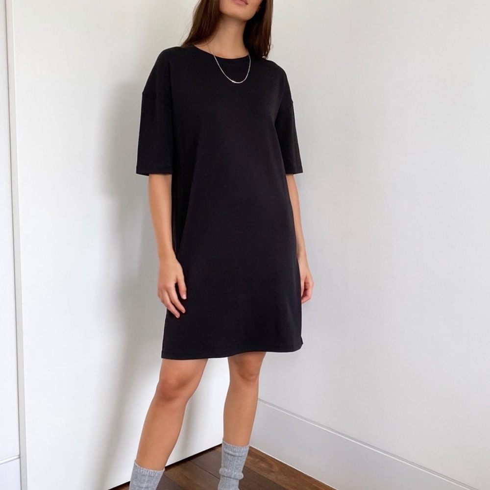 Aritzia Babaton Organic Cotton Rocket Dress in Black